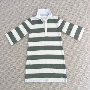 Girls Sage Rugby Stripe Dress